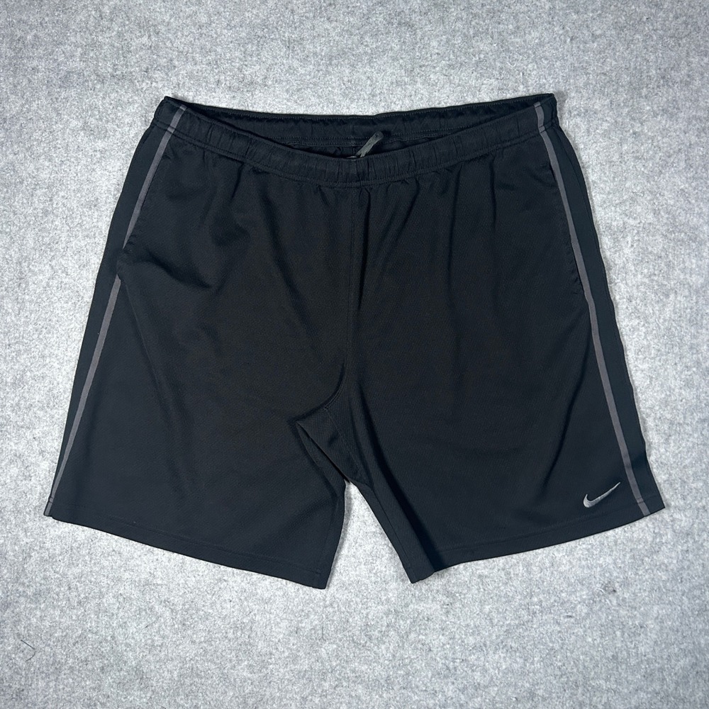 Nike basketball Shorts‎ Mens XL Black Dri-FIT Athletic Gym Running Activewear